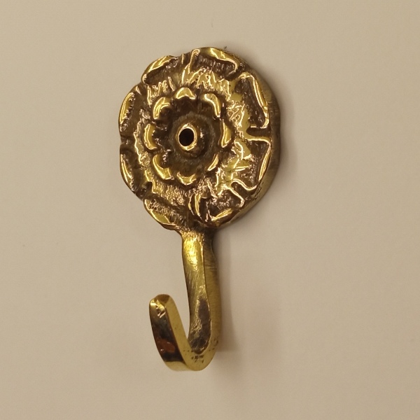 NKlaus Gancio A Muro Ad Ancora In Ottone Oro – 4x7 Cm, Gancio Per Cappotti E Porte, Stile Marittimo