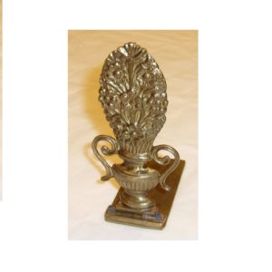 reggilibro cesto di fiori - small brass bookend