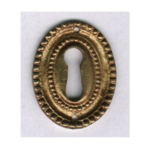 bocchetta ovale grande perlinata in ottone - large oval beaded nozzle