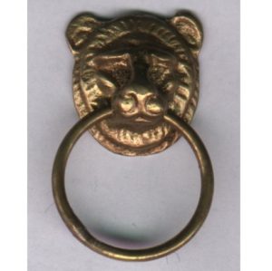 piccolo anello in ottone con testina di leone