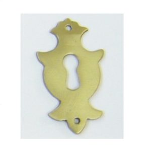 bocchetta a scudo sagomato in ottone - shaped shield keyhole