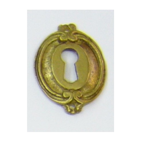 bocchetta ovale lavorata in ottone -machined oval keyhole