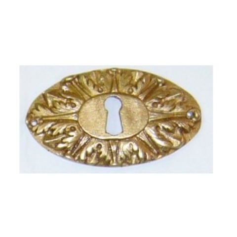 Bocchetta ovale orizzontale decorata con allori - horizontal oval keyhole
