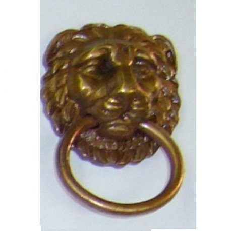 testa di leone con anello snodato - lion head with ring