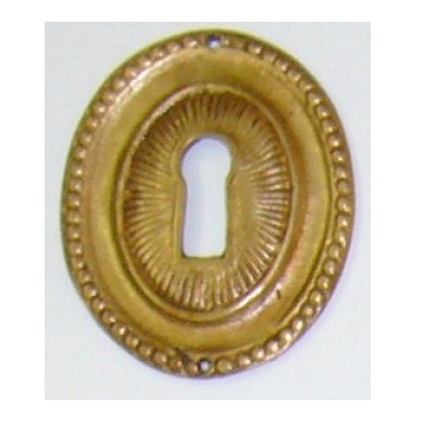 bocchetta ovale raggiata e perlinata - oval beaded and rounded keyhole