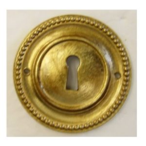bocchetta tonda perlinata stile ottocento - large round keyhole