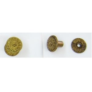 pomello piccolo stile ottocento in ottone - 19th century style knob