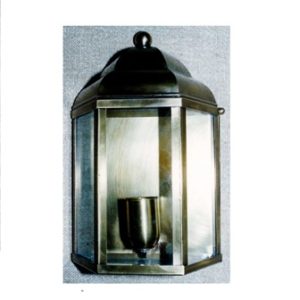 mezza lanterna da parete in ottone - half brass wall lantern