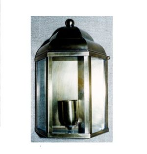 mezza lanterna da parete in ottone - half brass wall lantern