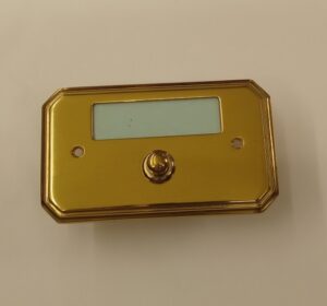 campanello in ottone - door bell with name holder