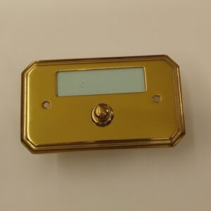 campanello in ottone - door bell with name holder
