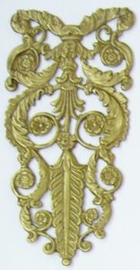 0192 brass ornament mm. 155x74
