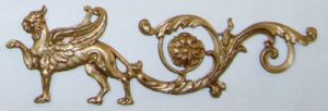 0323 brass ornament mm. 58x190