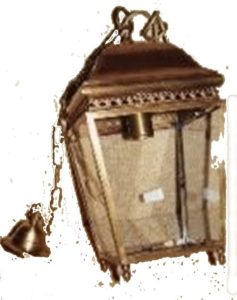 B025 brass lantern cm. 24 x 24 x cm.38 h