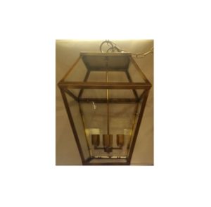 grande lanterna in ottone a 4 luci da esterno - large brass lantern with 4 lights