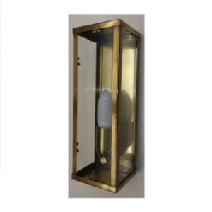 mezza lanterna moderna da parete in ottone - half modern wall lantern in brass