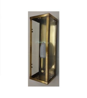 mezza lanterna moderna da parete in ottone - half modern wall lantern in brass