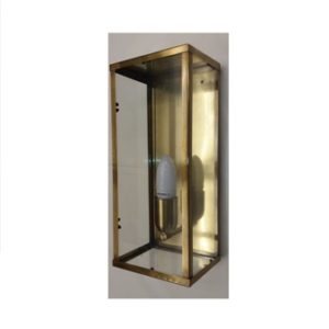 mezza lanterna moderna da parete in ottone - half modern wall lantern in brass