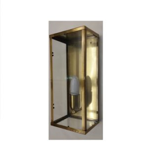 mezza lanterna moderna da parete in ottone - half modern wall lantern in brass