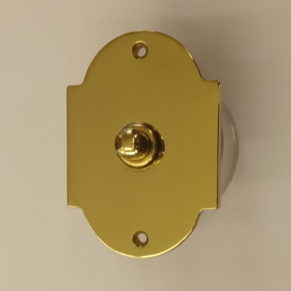 pulsante campanello da porta mm. 85 x 60 - E060 - Fratelli Pinci