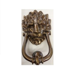 grande battiporta leone in bronzo anticato - antique lion door knocker