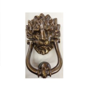 grande battiporta leone in bronzo anticato - antique lion door knocker