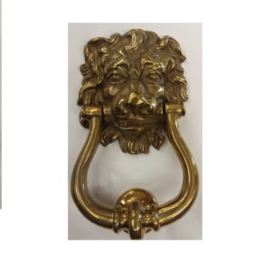 battiporta batacchio in ottone - lion knocker in cast brass