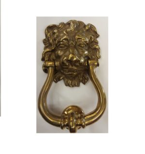 battiporta batacchio in ottone - lion knocker in cast brass