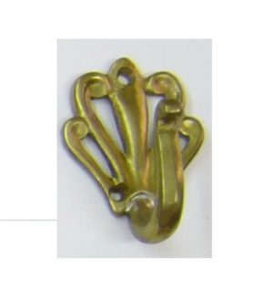 N236 gancio a riccioli - brass perforated hook