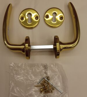 HT22 coppia di maniglie da porta in ottone - immagine 2