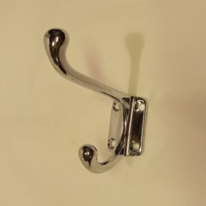 gancio doppio in cromo lucido - double hook in polished chrome