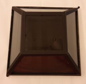 plafoniera in ottone nero - small ceiling lamp in black brass
