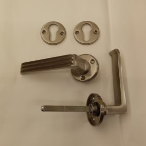 HT212 coppia di maniglie da porta in nichel - immagine 3