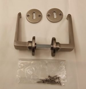HT212 coppia di maniglie da porta in nichel - immagine 2