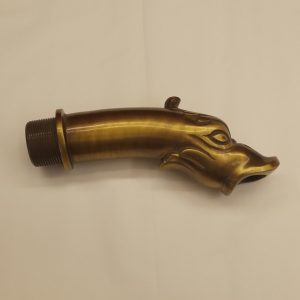 grande bocca a forma di pesce - large brass fish-shaped mouth