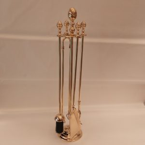 servizio da camino con pigna - fireplace set with pine cone