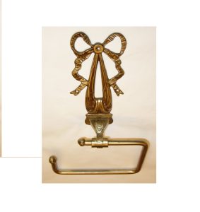 porta rotolo con decoro fiocco - toilet roll holder with a long bow