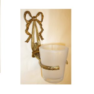porta bicchiere con decoro fiocco