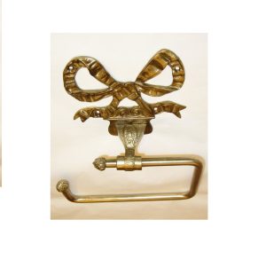 porta rotolo decorato con fiocco - paper towel holder decorated with a bow